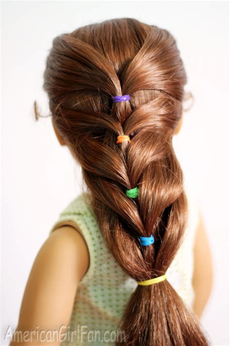 Doll Hairstyle: Rainbow French Ponytail! (AmericanGirlFan)