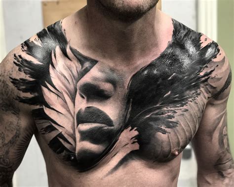 Pin by dwalle.X on 2 Tattoo | Chest tattoo men, Chest piece tattoos ...