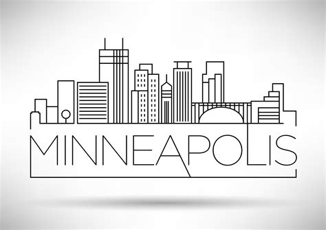 minneapolis skyline outline tattoo - blackcatartillustrationwallpaper