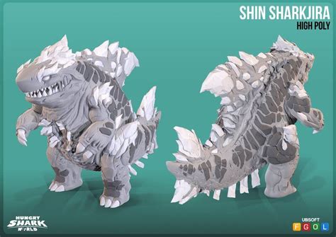 ArtStation - Shin Sharkjira - Hungry Shark World | Fantasy creatures ...