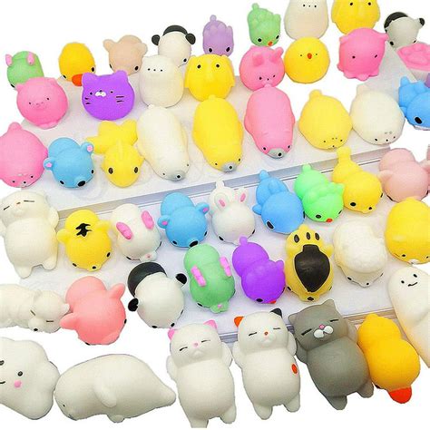 Mochi Squishys Toys, 36 Pcs Cute Kawaii Squishies Animals Stress Relief ...