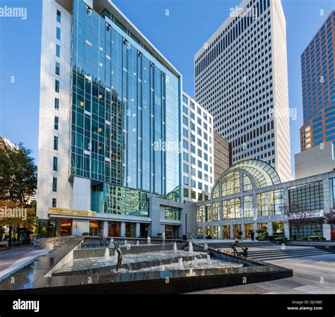 The Plaza at Two Wells Fargo Center in downtown Charlotte, North Stock ...