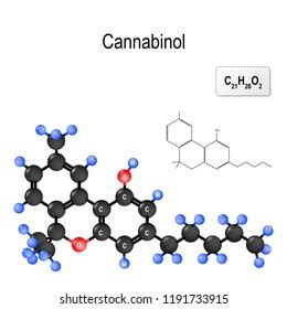 Cannabinol Structure Cbn Molecule Chemical Formula Stock Illustration ...