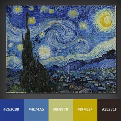 10 Free Color Palettes From 10 Famous Paintings | Design Shack