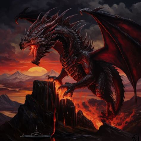 Fire Dragon Fantasy Art Prints - Art Print Gallery - Digital Art & AI ...