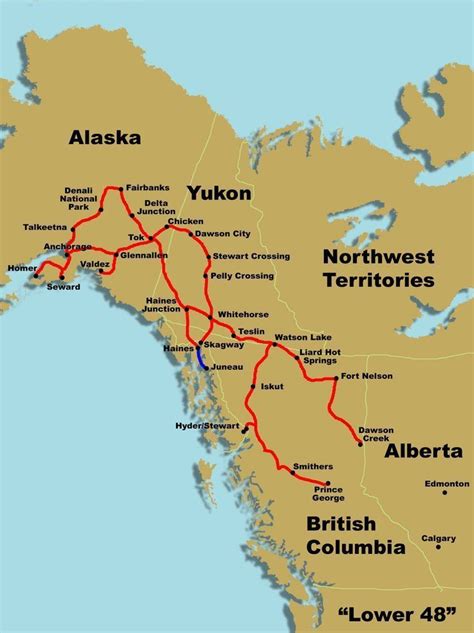 Adventure Treks - RV Caravan Tours- ALASKA 60 DAY Route Map -# ...