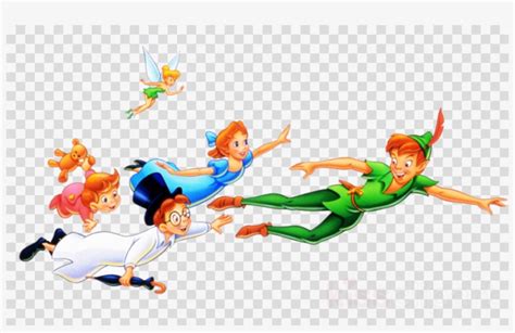 Peter Pan Wendy Michael John Flying Clipart Peter And - Peter Pan E Sua ...