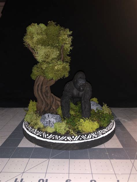 Silverback Gorilla Figure Habitat Diorama | Etsy