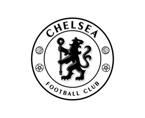 Chelsea Club Logo Black And White Symbol Premier League Football ...