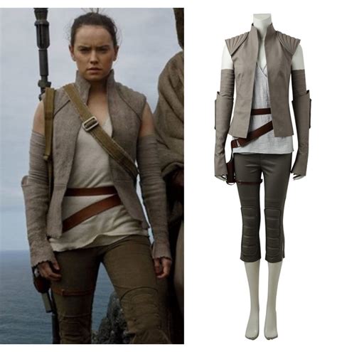 Star Wars The Last Jedi Rey Cosplay Costume Deluxe Outfit