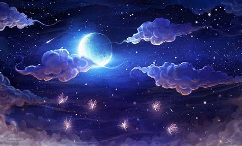 Night sky painting, Moon art, Night sky wallpaper