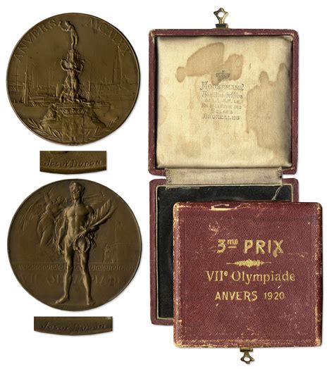 Sell a Bronze 1920 Antwerp Olympics Medal at Nate D. Sanders Auctions