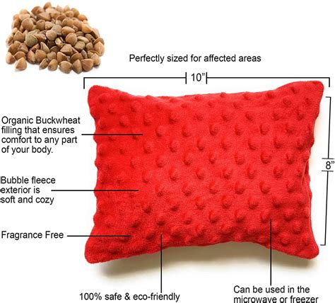 Microwavable Buckwheat Heating Pad- Red – Solayman's