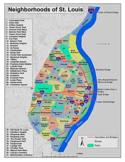 Map Of St Louis Neighborhoods - Maping Resources