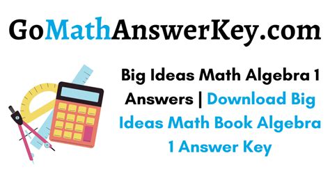 Slader Big Ideas Math Algebra 1 - Drummond Jeanette