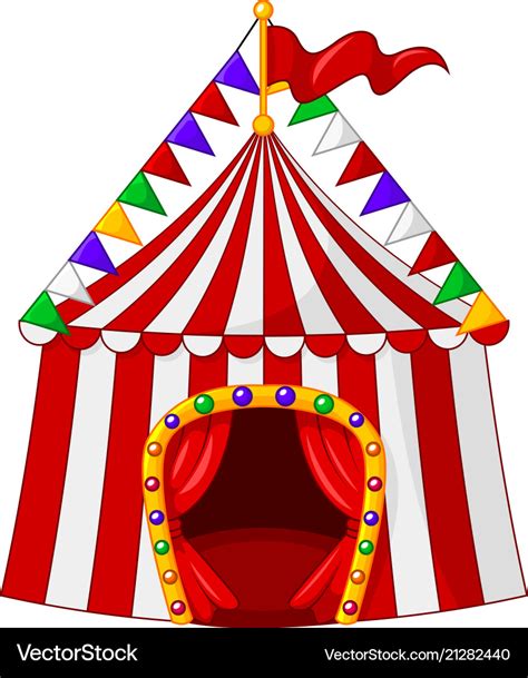 Circus tent cartoon Royalty Free Vector Image - VectorStock