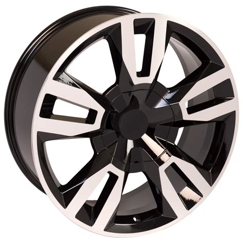 22 Fits Chevrolet - Tahoe RST Style Replica Wheel - Black Machined Face ...