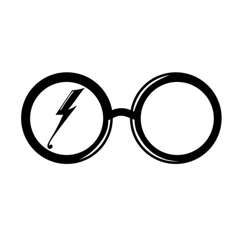 Harry Potter Glasses and Scar Silhouette - Custom Vinyl Wall Art Decal ...