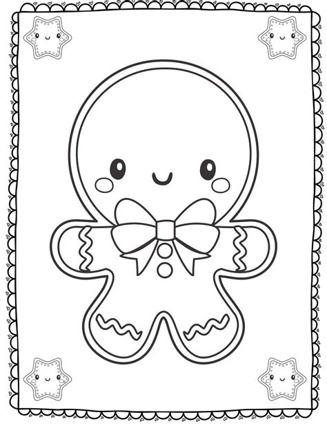 Free Printable Gingerbread Man Coloring Page - Instant PDF Download