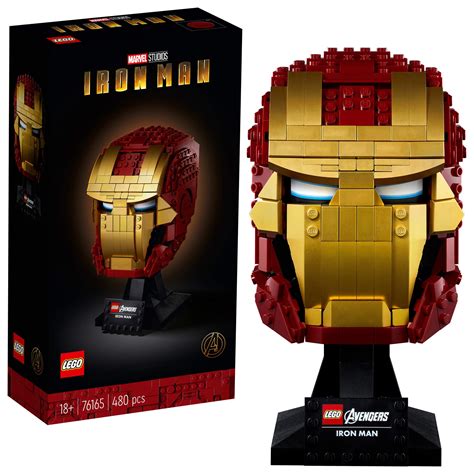 LEGO Marvel Avengers Iron Man Helmet 76165; Brick Iron Man-Mask for ...