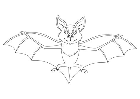 Black and white Cartoon Bat isolated on white background 5721428 Vector ...