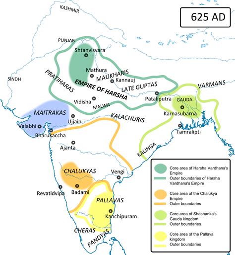 Ancient India in 625 CE (Illustration) - World History Encyclopedia