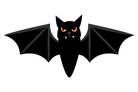 Halloween flying bat isolated on white vector (843486) | Illustrations ...