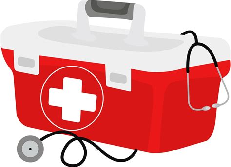 First aid kit, illustration, vector on white background 13817537 Vector ...