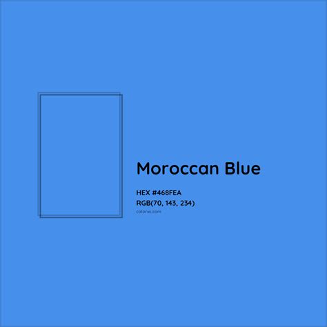 About Moroccan Blue - Color codes, similar colors and paints - colorxs.com