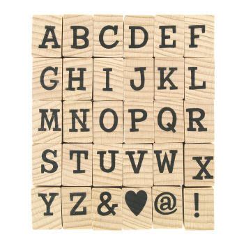 Bold Alphabet Wooden Stamps 30 Pack | Alphabet stamps, Wooden stamps ...