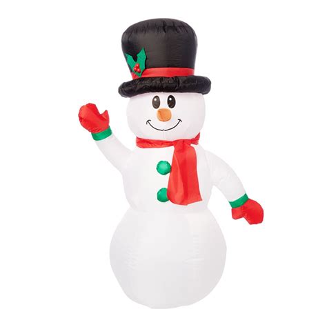 Holiday Time Yard Inflatables Snowman, 4 ft - Walmart.com - Walmart.com