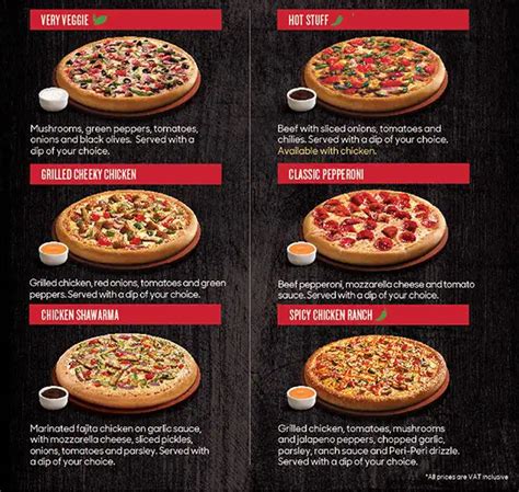 Menu at Pizza Hut pizzeria, Sharjah, University Rd