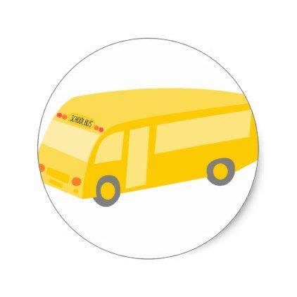 School Bus Classic Round Sticker - kids stickers gift idea diy decor ...