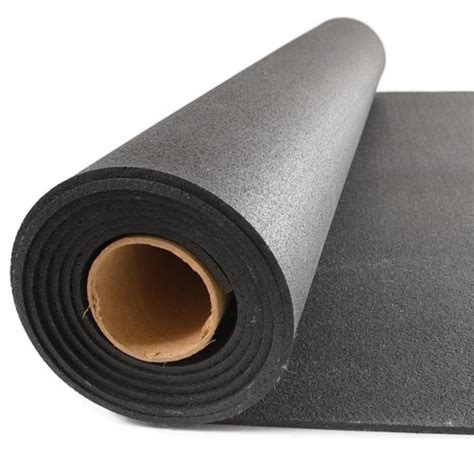 Black Home Rubber Flooring - 4x10 ft x 1/4 inch, Home Rubber Gym Floor