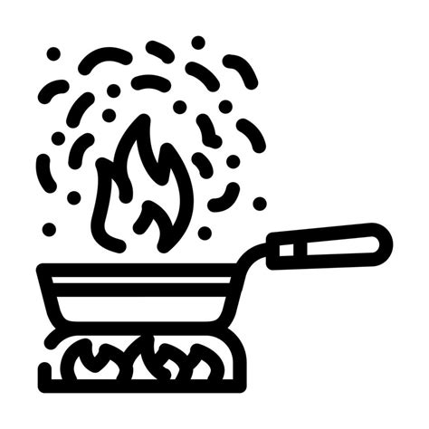 burnt food line icon vector illustration 8014012 Vector Art at Vecteezy