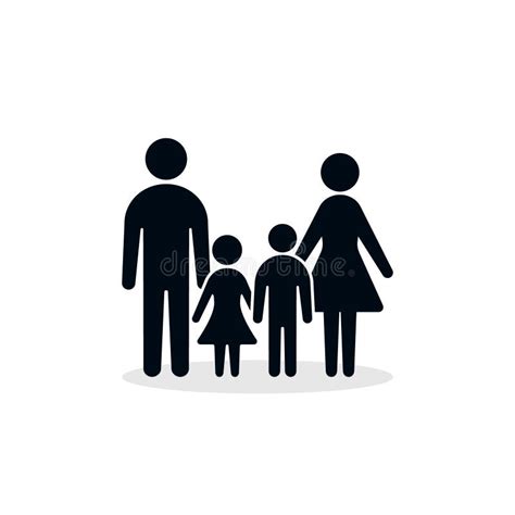 Family silhouette stock vector. Illustration of silhouette - 10525070