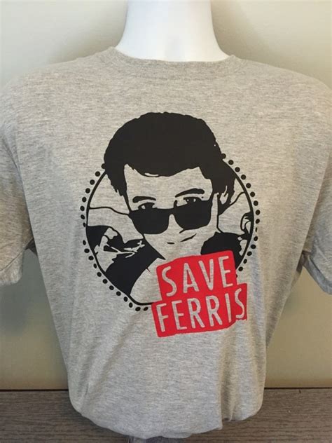 Ferris Bueller's SAVE FERRIS T-Shirt 80's by FourthQuarterTees