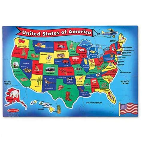 U S A Map Puzzlemelissa Amp Doug Printable Of United States - United ...