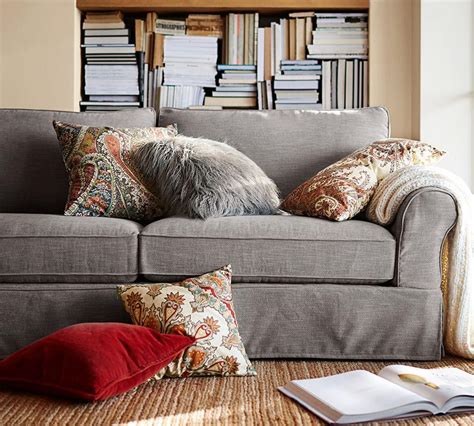 PB Comfort Roll Arm Slipcovered Sofa - Silver Taupe (212 cm) | Pottery ...