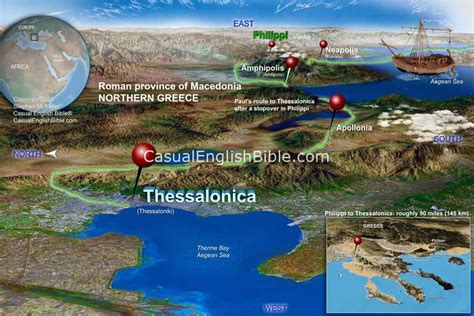 Map of port city of Thessalonica - Casual English Bible