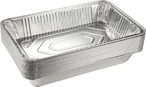 15 Pack Disposable Aluminum Foil Pans, 21x13 Trays for Full Size Steam ...