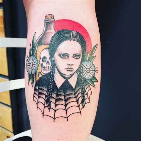 Wednesday Addams tattoo | Wednesday addams tattoo, Tattoos, Portrait tattoo