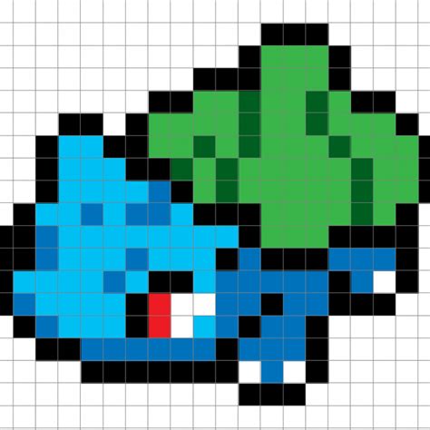 3D Printable Bulbasaur pixel art by Eric Lamar