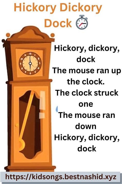 Hickory Dickory Dock - Nursery Rhymes Songs | Hickory dickory dock ...