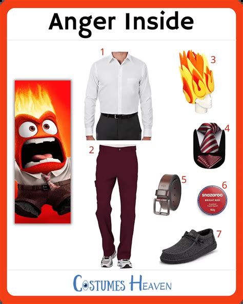 Anger Inside Out Costume For Cosplay & Halloween 2024