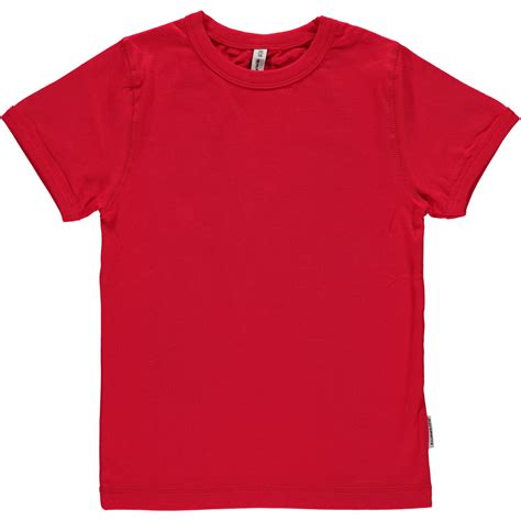 Plain red short sleeve t-shirt by Maxomorra in organic cotton (110 ...