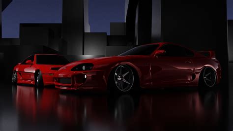 ArtStation - Toyota Supra and MR2