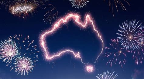 Australia Day Canberra Fireworks Clipart