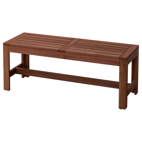 ÄPPLARÖ Bench, outdoor, brown stained, 114 cm - IKEA