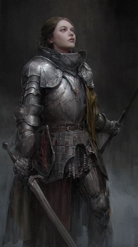 ArtStation - knight, Sungryun Park | Female armor, Female knight ...